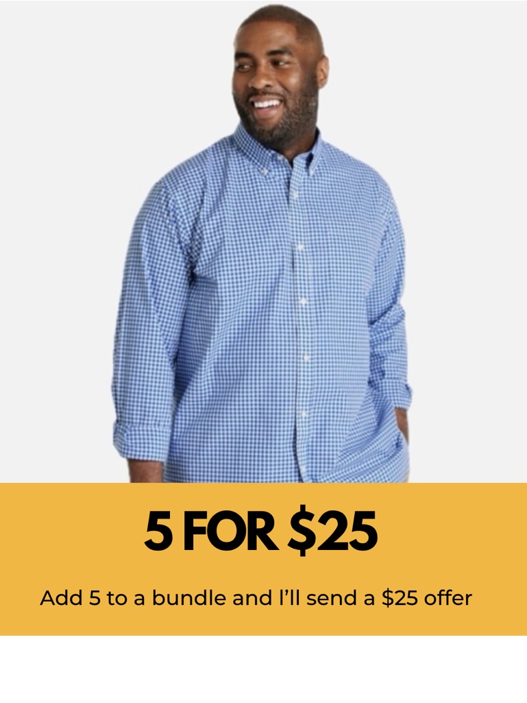 L.L. Bean Men's Casual Blue Checkered Shirt